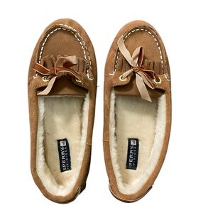 Sperry Tan Leather Moccasins